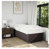 Image de Cadre de lit Marron foncé 100x200 cm Tissu, sommier, cadre de lit plateforme, cadre de lit rembourré, meuble de 3284453
