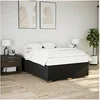 Image de Cadre de lit Noir 140x190 cm Tissu, sommier, cadre de lit plateforme, cadre de lit rembourrï¿½, meuble de chambre ï¿½ 3284473