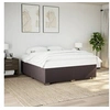 Image de Cadre de lit Marron foncé 180x200 cm Tissu, sommier, cadre de lit plateforme, cadre de lit rembourré, meuble de 3284495