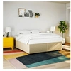 Image de Bedframe zonder matras stof cràmekleurig 200x200 cm3284504