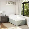 Image de Cadre de lit sans matelas gris clair 90x190 cm velours 3284601