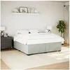 Image de Cadre de lit sans matelas gris clair 200x200 cm velours 3284655