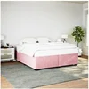 Image de Bedframe fluweel roze 200x200 cm3284660