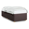 Image de Cadre de lit sans matelas marron foncé 80x200 cm tissu