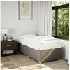 Image de Cadre de lit sans matelas taupe 80x200 cm tissu