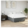 Image de Cadre de lit sans matelas gris foncé 160x200 cm tissu 3284744