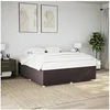 Image de Cadre de lit sans matelas marron foncé 180x200 cm tissu 3284753