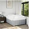 Image de Cadre de lit sans matelas gris clair 120x190 cm tissu 3284818