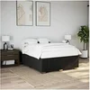 Image de Cadre de lit sans matelas noir 140x190 cm tissu 3284834