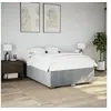 Image de Cadre de lit sans matelas gris clair 160x200 cm tissu 3284846