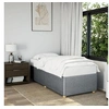 Image de Cadre de lit sans matelas gris clair 80x200 cm tissu 3284893