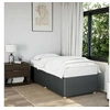 Image de Cadre de lit sans matelas gris foncé 80x200 cm tissu 3284894