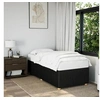 Image de Cadre de lit sans matelas noir 80x200 cm tissu 3284895