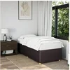 Image de Cadre de lit sans matelas marron foncé 80x200 cm tissu 3284896