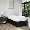 Image de Cadre de lit sans matelas noir 90x190 cm tissu 3284902