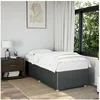Image de Cadre de lit sans matelas gris foncé 90x200 cm tissu 3284908