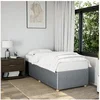 Image de Cadre de lit sans matelas gris clair 100x200 cm tissu 3284914