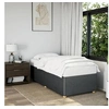 Image de Cadre de lit sans matelas gris foncé 100x200 cm tissu 3284915