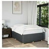 Image de Cadre de lit sans matelas gris foncé 120x190 cm tissu 3284922
