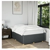 Image de Cadre de lit sans matelas gris foncé 120x200 cm tissu 3284929