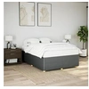 Image de Cadre de lit sans matelas gris foncé 140x200 cm tissu 3284943