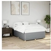 Image de Cadre de lit sans matelas gris clair 160x200 cm tissu 3284949