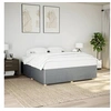 Image de Cadre de lit sans matelas gris clair 180x200 cm tissu 3284956