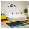 Image de Bedframe zonder matras stof cràmekleurig 200x200 cm3284968