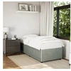 Image de Cadre de lit sans matelas gris clair 90x200 cm velours 3284982