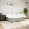 Image de Cadre de lit sans matelas gris clair 200x200 cm velours 3285030