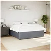 Image de Cadre de lit sans matelas gris foncé 200x200 cm velours 3285031