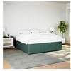 Image de Cadre de lit sans matelas vert foncé 200x200 cm velours 3285033