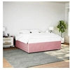 Image de Cadre de lit sans matelas rose 200x200 cm velours 3285035
