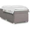 Image de Sommier à lattes de lit avec matelas Taupe 90x190 cm Tissu, lit, lit à plate-forme, lit à panneaux, meuble de chambre 3285099