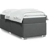 Image de Sommier à lattes de lit avec matelas Gris foncé 90x200 cm Tissu, lit, lit à plate-forme, lit à panneaux, meuble de 3285103