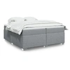 Image de Sommier à lattes de lit avec matelas Gris clair 200x200cm Tissu 3285158