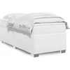 Image de Sommier à lattes de lit avec matelas Blanc 90x200 cm Similicuir, lit, lit à plate-forme, lit à panneaux, meuble de 3285194