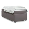Image de Sommier à lattes de lit avec matelas Gris 100x200 cm Similicuir 3285199