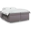 Image de Boxspring met matras kunstleer grijs 200x200 cm3285227