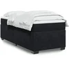 Image de Sommier à lattes de lit avec matelas Noir 90x200 cm Velours, lit, lit à plate-forme, lit à panneaux, meuble de 3285259