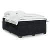 Image de Sommier à lattes de lit avec matelas Noir 140x190 cm Velours, lit, lit à plate-forme, lit à panneaux, meuble de 3285283