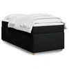 Image de Sommier à lattes de lit avec matelas Noir 90x200 cm Tissu 3285347