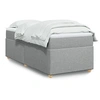 Image de Boxspring met matras stof lichtgrijs 100x200 cm3285352