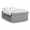 Image de Boxspring met matras stof lichtgrijs 140x200 cm3285380