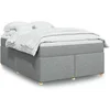 Image de Sommier à lattes de lit avec matelas Gris clair 160x200cm Tissu 3285387