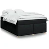 Image de Boxspring met matras stof zwart 160x200 cm3285389