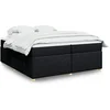 Image de Boxspring met matras stof zwart 200x200 cm3285403