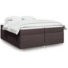 Image de Sommier à lattes de lit avec matelas Marron foncé 200x200 cm 3285404