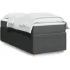 Image de Sommier à lattes de lit avec matelas Gris foncé 90x200 cm Tissu 3285540