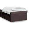 Image de Boxspring met matras stof donkerbruin 120x200 cm3285563